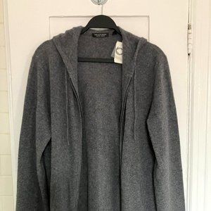 Saks Men's Cashmere Zippered Hoodie, Large